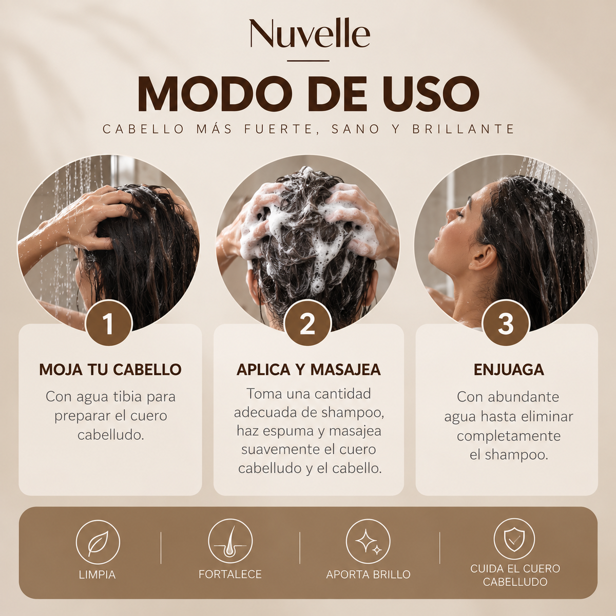 Nuvelle Shampoo para Caída del Cabello
