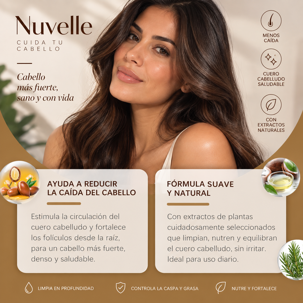 Nuvelle Shampoo para Caída del Cabello