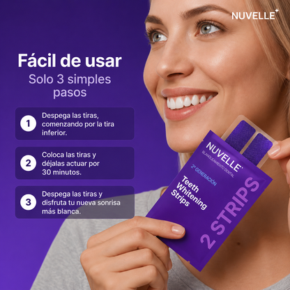 Tiras Blanqueadoras Nuvelle | Sonrisa más blanca en 30 min