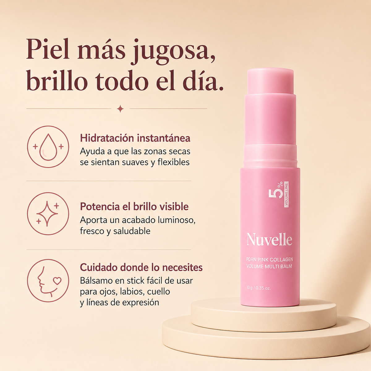 Stick Facial Coreano de Colágeno Nuvelle